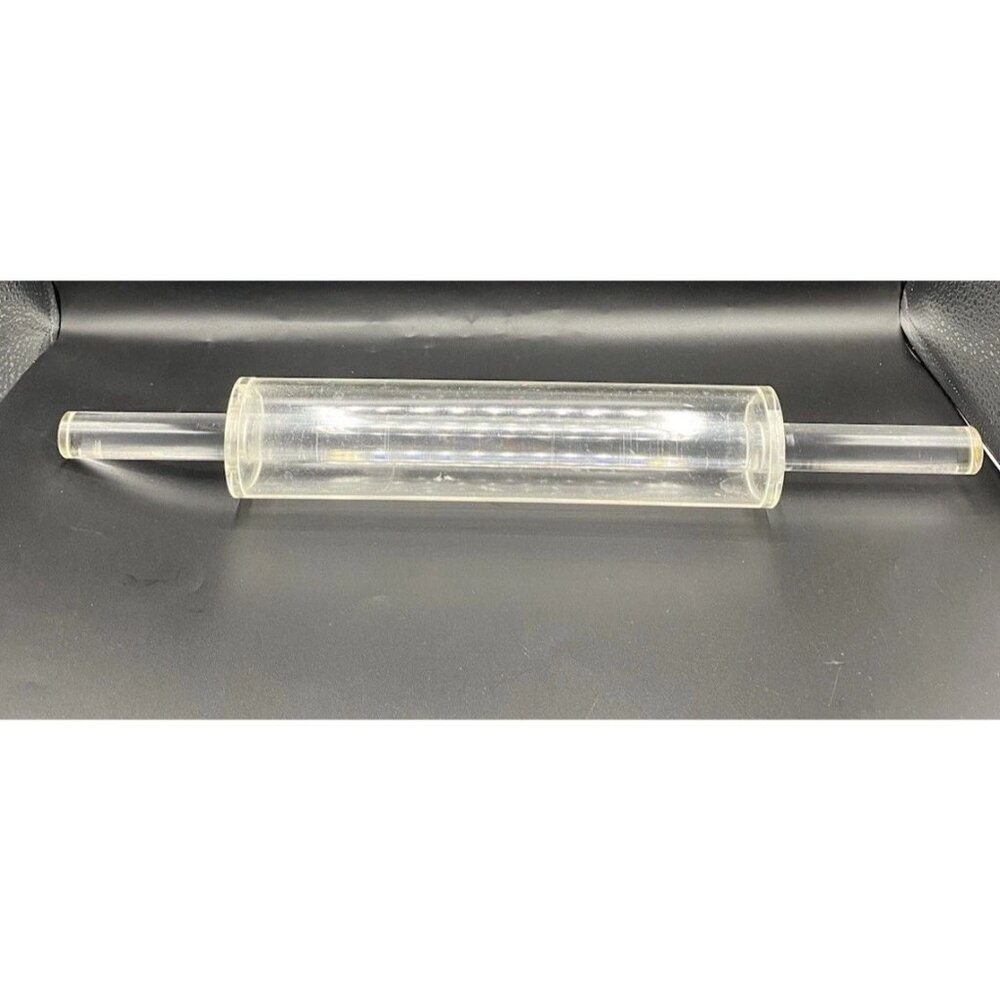 Rialto Clear Acrylic Rolling Pin Made in Italy Vintage Kitchen Baking Tool HTF